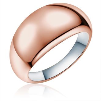 Rafaela Donata Womens Female Sterling Silver Ring - Rose Gold - Size M