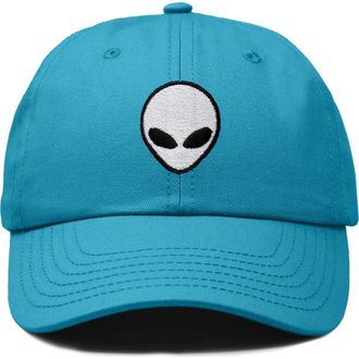 Dalix Alien Embroidered Classic Dad Cap in Teal at Nordstrom