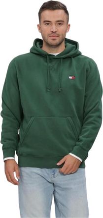 Tommy Jeans TJM REG Badge Hoodie EXT - Heren - Sweatshirts & Hoodies - Groen - Maat: L Katoen