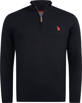 U.S.Polo Association heren half-zip gebreide trui USKnooxx van katoenmix