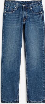 H&M Straight Regular Jeans - Denimblau