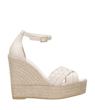 Espadrilles Sandalen Elfenbein