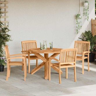 vidaXL Conjunto De Comedor De Jard&iacute;n 3 Pcs Marr&oacute;n Vidaxl