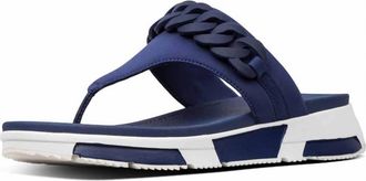 FitFlop Womens Heda Chain Toe-Thongs Sandals In Midnight Navy