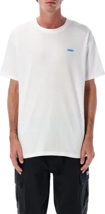 Obey White Crewneck Graphic Print T-Shirt