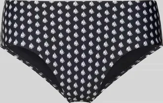 Marc O'Polo Bikini Slip mit Label-Applikation Modell PALM BOARDER GEO in Black, Gr&ouml;&szlig;e XL