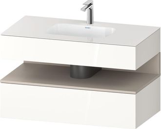 Duravit Qatego Lavabo Encastrado Con Base De Lavabo Consola, - Duravit