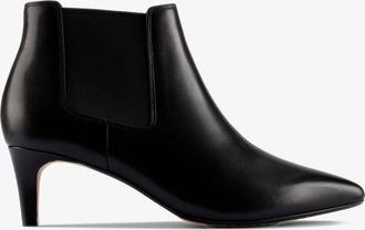 Clarks Womens Laina 55 Boot 2 Black Leather Boots - Size UK 4.5