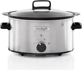 Crock Pot Crock-pot Pentola per Cottura Lenta, Slow Cooker, 3.5 Lt, fino a 4 Persone, Sizzle&Stew, Pentola interna in alluminio per rosolare sul fuoco, 2