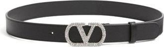Valentino Dames, Accessoires, Zwart, Maat: 80 CM Leer