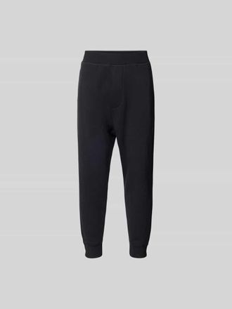Dsquared2 Stoffhose mit gerippten Abschl&uuml;ssen in Black, Gr&ouml;&szlig;e XXL