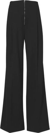 Proenza Schouler Wijde Pijpen Broek - Dames - Wijde Broeken - Zwart - M - Wol - Broeken