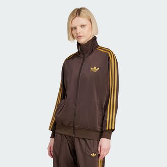 adidas Originals ADIDAS Originals Womens Adicolor Classic Firebird Loose Track Top - Brown - Size X-Large