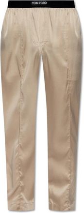 Tom Ford Zijden pyjamabroek - Heren - Pyjama - Beige - XL - Nachtkleding