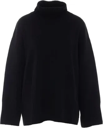 Pinko Pinko, Truien & Vesten, Dames, Zwart, S, Gebreide trui met hoge hals