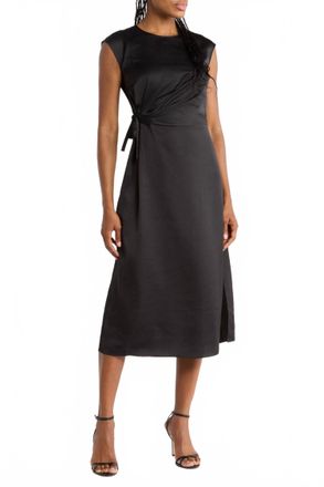 Derek Lam Side Tie Dress In Black
