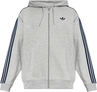 adidas Zip-through Hoodie - Heren - Vesten met rits - Grijs - S - Katoen - Hoodies & sweatvesten