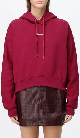 Disclaimer Felpa relaxed fit in cotone con cappuccio e logo stampato