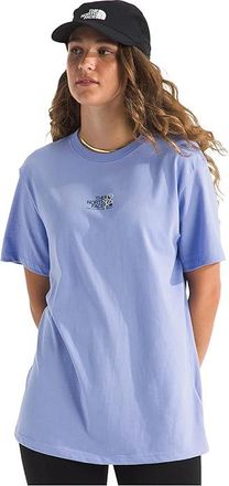 The North Face Midnight Ember Relaxed Short Sleeve T-Shirts Womens Clothing Periwinkle Glow : SM, Cotton