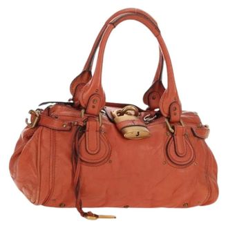 Chlo&eacute; Pre-owned Hand Bag - Dames - Pre-owned - Oranje - Maat: ONE Size Leer