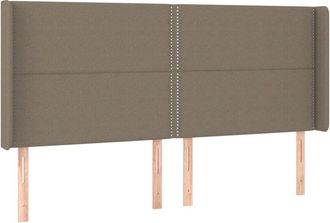 vidaXL Cabecero Con Led De Tela Gris Taupe 183x16x118/128 Cm Vidaxl