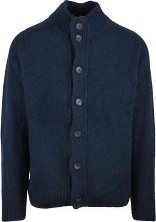 FILIPPO DE LAURENTIIS Cardigan con bottoni - Heren - Vesten - Blauw - L - Truien & Vesten