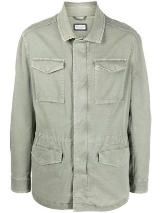 Brunello Cucinelli zip-up military jacket - Green