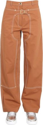 Stella McCartney Buckle-Detail Trousers - Brown