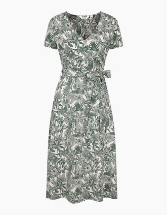 Mountain Warehouse Womens Mountain Warehouse Womens/Ladies Santorini Floral Wrap Midi Dress - Green - Size: 16