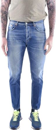 Dondup Jeans, Heren, Blauw, W30, Katoen, Vintage Slim Fit Carrot Jeans