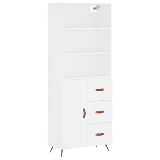 Berkfield Home Highboard White 69.5x34x180 cm Engineered Wood