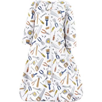 Hudson Baby Long-Sleeve Plush Faux Fur Sleeping Bag, Wearable Blanket in Construction Work at Nordstrom