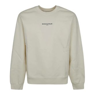 Maison Kitsun&eacute; Sweatshirts, male, Beige, Size: S Paris Comfort Sweatshirt