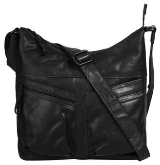 Spikes & Sparrow Umh&auml;ngetasche SPIKES & SPARROW, Damen, Gr. B/H/T: 28cm x 29cm x 10cm onesize, schwarz, Leder, vintage, Taschen Umh&auml;ngetasche, echt Leder