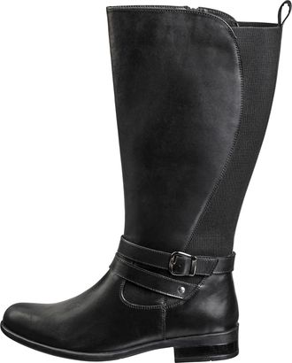 Sheego Weitschaftstiefel SHEEGO, Damen, Gr. 38, XL-Schaft, schwarz, Leder, Schuhe Weitschaftstiefel
