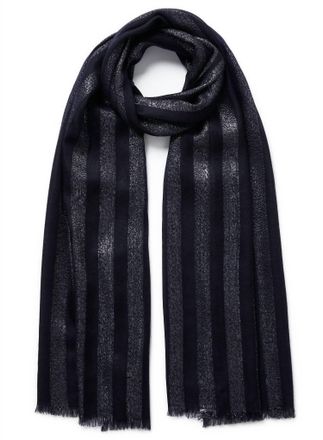 Jane Carr Womens Skyline Metallic Cashmere Scarf In Navy