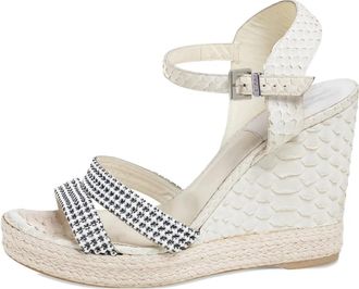 Gina Sandali con decorazione - Bianco