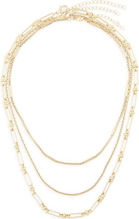 Nordstrom Rack 3-Row Layered Necklace in Gold at Nordstrom Rack