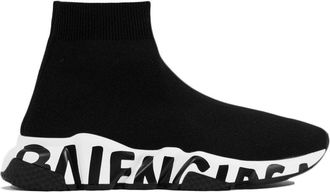 Balenciaga Black Fabric Athletic Womens Sneakers