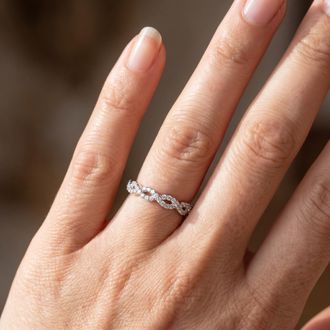 Pompeii3 1/4 Carat (ctw) Round White Diamond Ladies Swirl Wedding Ring 10k White Gold