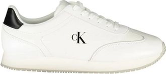 Calvin Klein White Leather Sneaker - Heren - Sneakers - Wit - 45 EU - Leer - Schoenen