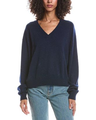 Brodie Stargazer Hotfix V-Neck Cashmere Sweater