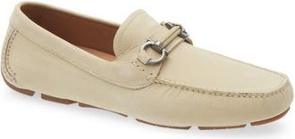 Ferragamo Sunday Driving Loafer in Ecru New Biscotto at Nordstrom, Size 10.5