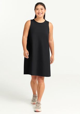 Jack Wolfskin Sommerkleid JACK WOLFSKIN TRAVEL DRESS W, Damen, Gr. L (42/44), N-Gr, schwarz, Obermaterial: 100% Polyester, Kleider Sommerkleid