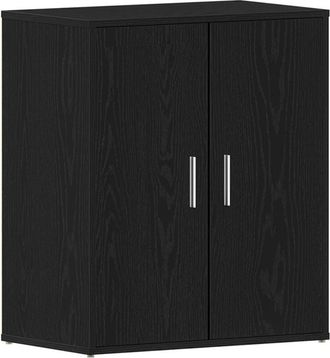 vidaXL Shoe Cabinet Black oak 60 x 35 x 70 cm Engineered Wood Vidaxl