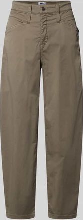 M.A.C Straight Fit Hose mit Rei&szlig;verschluss-Detail Modell Bora in Oliv, Gr&ouml;&szlig;e 32
