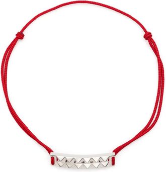 Le Gramme buff-top pyramid-guilloché bracelet - Argento