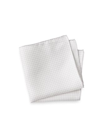 Paul Fredrick Houndstooth Silk Pocket Square