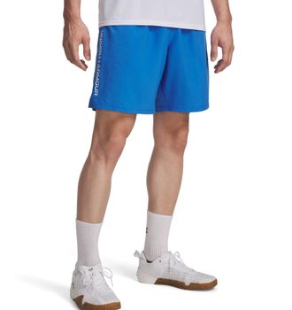 Under Armour Shorts UNDER ARMOUR UA TECH WOVEN WORDMARK SHORT, Herren, Gr. XXL, N-Gr, weiss (blau atlantis,, wei&szlig;), Stoff, Obermaterial: 100% Polyester, Hosen Shor