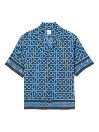 Sandro cross-motif shirt - Blue